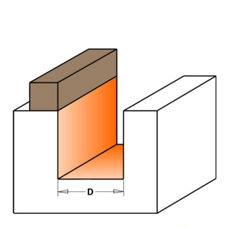 CMT 911.220.11B 22 mm Groeffrees met lager schacht 8 mm
