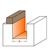 CMT 911.220.11B 22 mm Groeffrees met lager schacht 8 mm