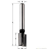 CMT 174.182.11 18 mm Groeffrees met ook onderkant bezet met HM extra lang schacht 8 mm