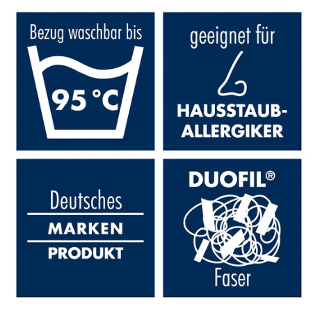 Badenia Bettcomfort Irisette Vitamed Kopfkissen Baumwolle 80 cm weiss