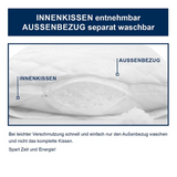 Badenia Bettcomfort Irisette Vitamed Kopfkissen Baumwolle 80 cm weiss