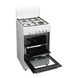 Everglades gasfornuis met gasoven EVCK039 - Wit - 50cm