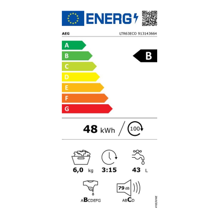 AEG wasmachine L6FB586CBS - ProSense - 8 kg - Wit