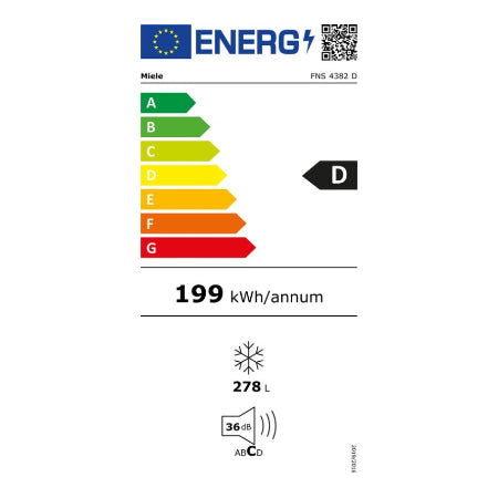 Miele vrieskast FNS 4382 D - Vrijstaand - Wit