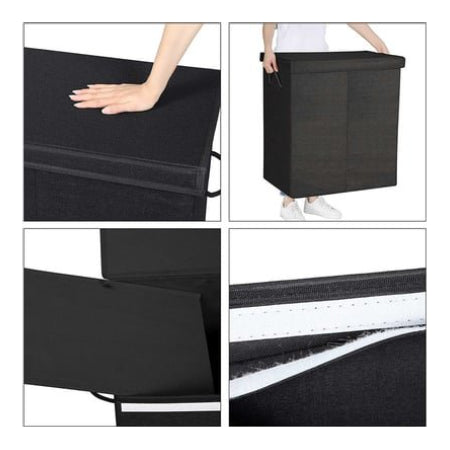 142L Wasmand met Deksel, Verdeelde Compartimenten, 23kg Max Lading