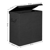 142L Wasmand met Deksel, Verdeelde Compartimenten, 23kg Max Lading