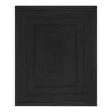 Jute vloerkleed rechthoek antraciet/zwart 200x290cm 