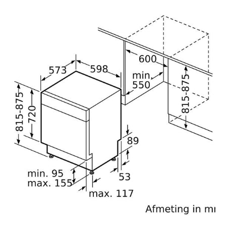 Bosch onderbouw vaatwasser SMU4HTS14E - Serie 4