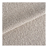 Moderne Eetkamerstoel Zandkleur Bouclé Stof Sway - Chrome Frame - Zonder Armleuningen