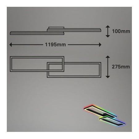 BRILONER - LED Plafondlamp - met afstandsbediening