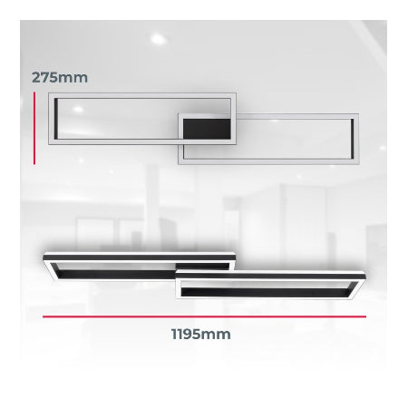 BRILONER - LED Plafondlamp - met afstandsbediening