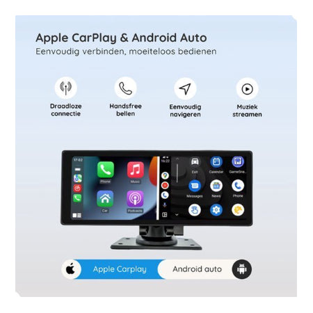 Carplayscherm 10.26 inch – Draadloos Navigatiesysteem | Apple CarPlay