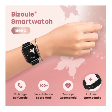 Bizoule Smartwatch Beso - Dames - Zwart