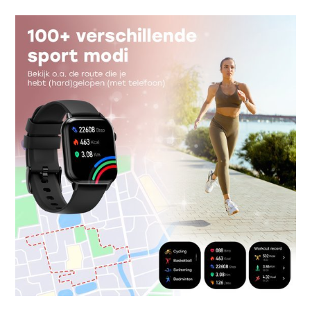 Bizoule Smartwatch Beso - Dames - Zwart
