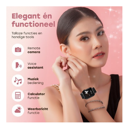 Bizoule Smartwatch Beso - Dames - Zwart