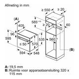 Bosch inbouwoven HBG537BB3 - Serie 6 -
