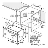 Bosch inbouwoven HBG537BB3 - Serie 6 -