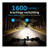 Tikkens LED Fietsverlichting 1600 Lumen