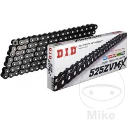 D.I.D 525 ZVM-X Super Street X-Ring Ketting - 118 schakels black/black