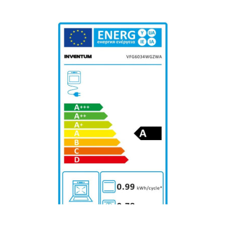 Inventum gasfornuis VFG6034WGZWA - Zwart