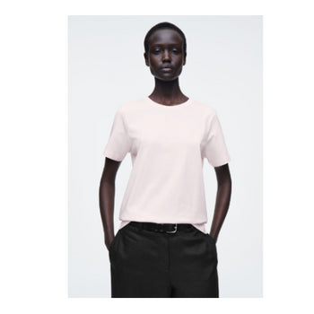 CREW-NECK COTTON dames T-SHIRT roze maat m