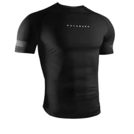 Hayabusa Rash Guard Short Sleeve Core Zwart - Maat XXL